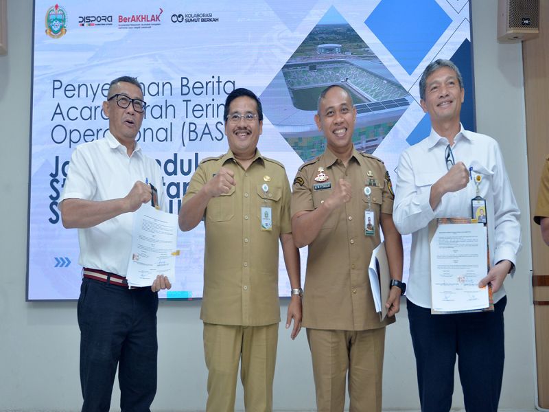 Pemprov Sumut Terima Penyerahan Operasional Jalan Pendukung Stadion Utama dari BBPJN